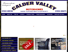 Tablet Screenshot of caldervalleymotorhomes.com